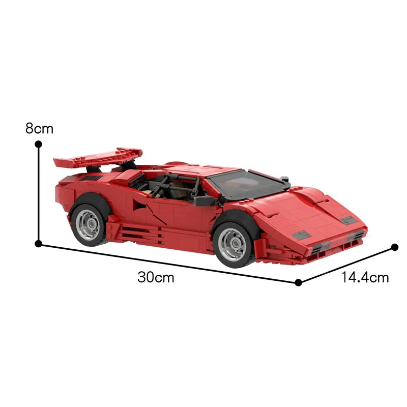 MOC Building Blocks Technology Bricks Car City Racer Countachs QV Vehicle Super Racing Toys Christmas Gifts - CADA BRICKS®