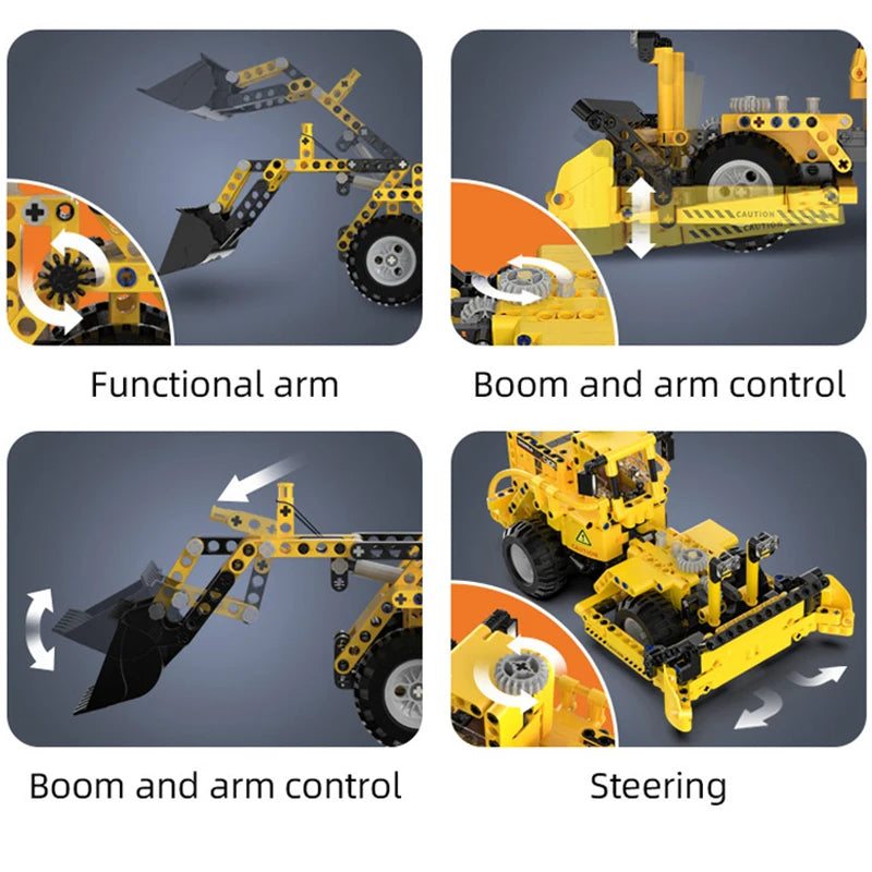 Cada 693Pcs City WheelLoader Car Heavy Mining Truck Building Blocks DIY Engineering Excavator Bricks Toy For Kids Gift