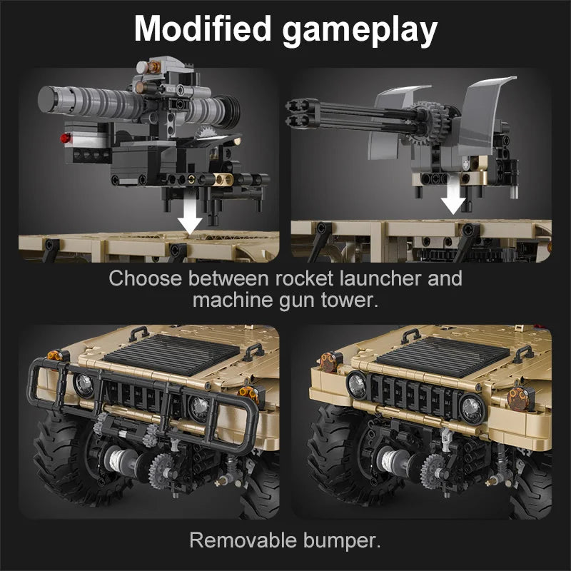 Cada 3935Pcs technical Armored SUV Car Buggy Trucks Pickup Bricks City Off-road Remote Control Car Building Blocks Toy Gifts - CADA BRICKS®