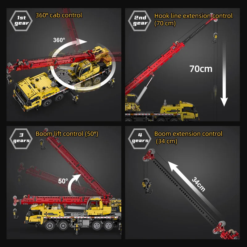 Cada City Remote Control Engineering Vehicle Truck Crane Building Blocks MOC RC Car Bricks DIY Toys For Children Gifts - CADA BRICKS®