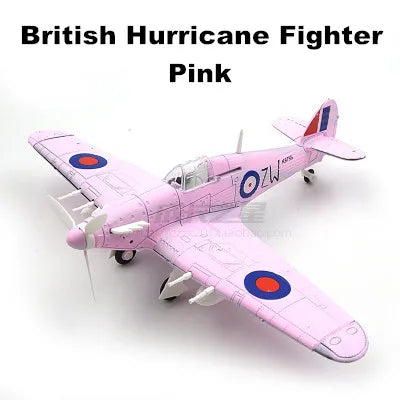 22cm 4D Diy Toys Fighter Assemble Blocks Building Model Airplane Military Model Arms WW2 Germany BF109 UK Hurricane Fighter