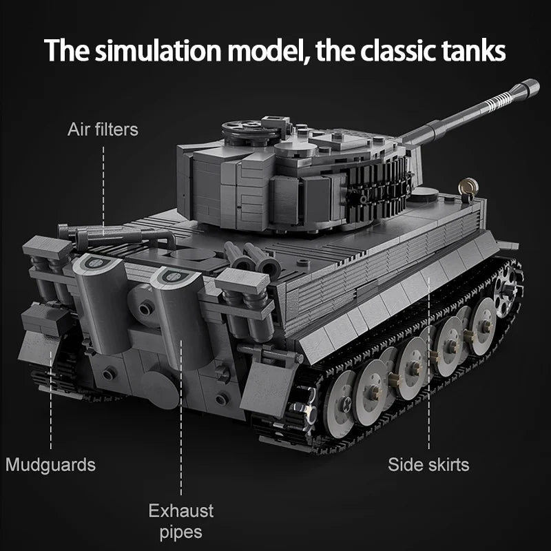 Cada 925pcs City Remote Control Ww2 Military Army Tiger Tank Building Blocks Weapon Bricks RC Vehicle Toys Gifts Children Boys