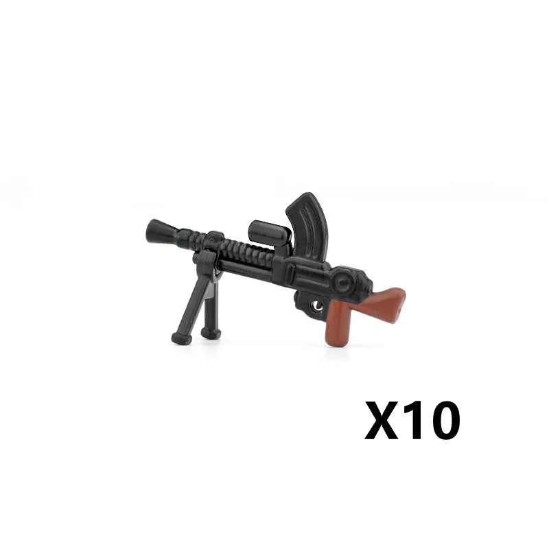 5/10 WW2 Soldier Weapons Building Block Two-color Printing Machine Rifle Submachine Sniper Guns Military Accessories Bricks C238 - CADA BRICKS®