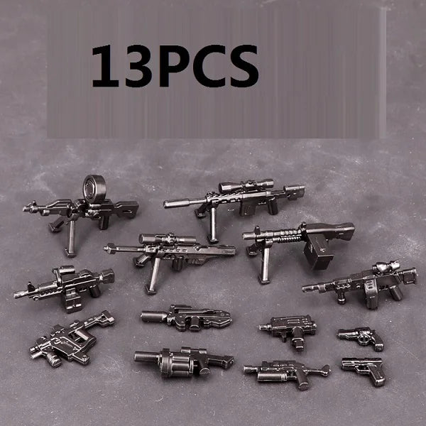 MOC Weaponry Rifle Pistol Equipment Set Guns Military Weapons Compatible Figures Building Block Brick Mini Children Toys Hobbies - CADA BRICKS®