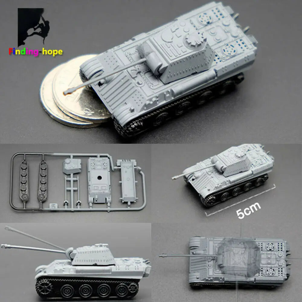 1/144 Scale 4D Assemble Tank Model Panzerkampfwagen T-34/85 AMX-30MAIN Building Bricks World War Military Army Battle Tank