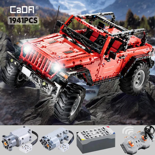 Cada 1941PCS RC 2.4G City Off Road Car Building Blocks Battery Motor Vehicle Bricks Toys for Kids Gift - CADA BRICKS®