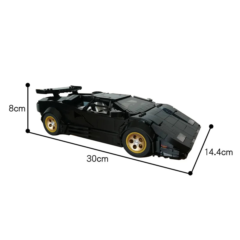 MOC Building Blocks Technology Bricks Car City Racer Countachs QV Vehicle Super Racing Toys Christmas Gifts - CADA BRICKS®