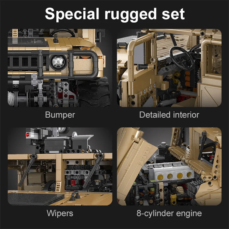 Cada 3935Pcs technical Armored SUV Car Buggy Trucks Pickup Bricks City Off-road Remote Control Car Building Blocks Toy Gifts - CADA BRICKS®