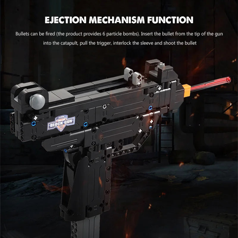CADA Military WW2 Desert Eagle Pistol MK23 Pistol Uzi submachine gun Building Blocks city police Bricks Children toy gifts