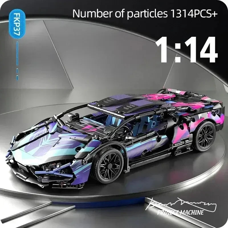 TOYLINX 1280Pcs Technical Building Blocks Racing Car Model Remote Control Electric RC Car Version Optional Construction Toys