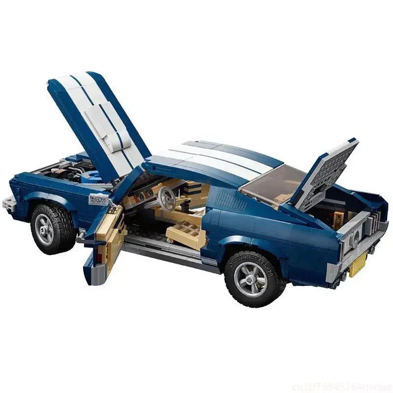 Nowy model samochodu wyścigowego Ford Mustangs, kompatybilny z klockami, zabawki DIY dla chłopców, prezenty