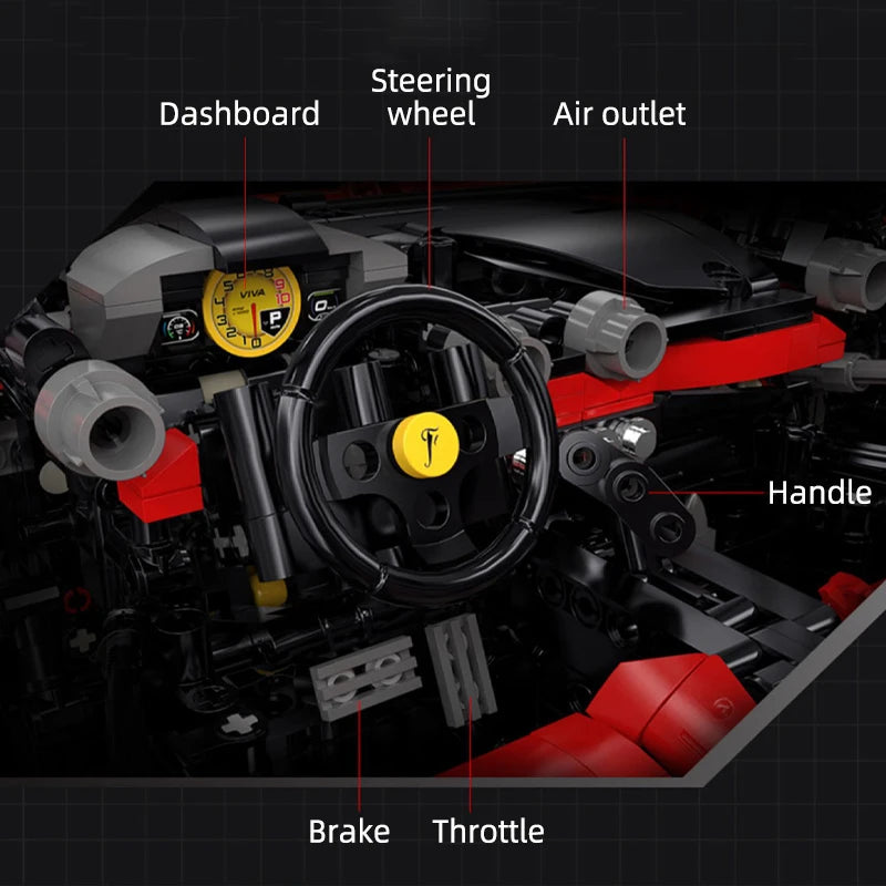 Cada 4739PCS Technical City Racing Car Hypercar Model Building Blocks Sportscar Vehicle Bricks Toys Children Kids Gifts - CADA BRICKS®