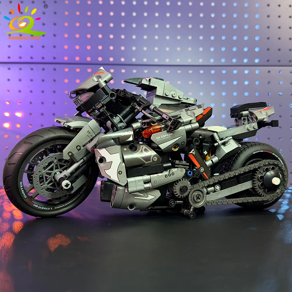 HUIQIBAO High-tech Classic Motorbike Building Model Blocks Moto City Racer Bricks Toy for Kids Boy Children Adult MOC Car Set - CADA BRICKS®
