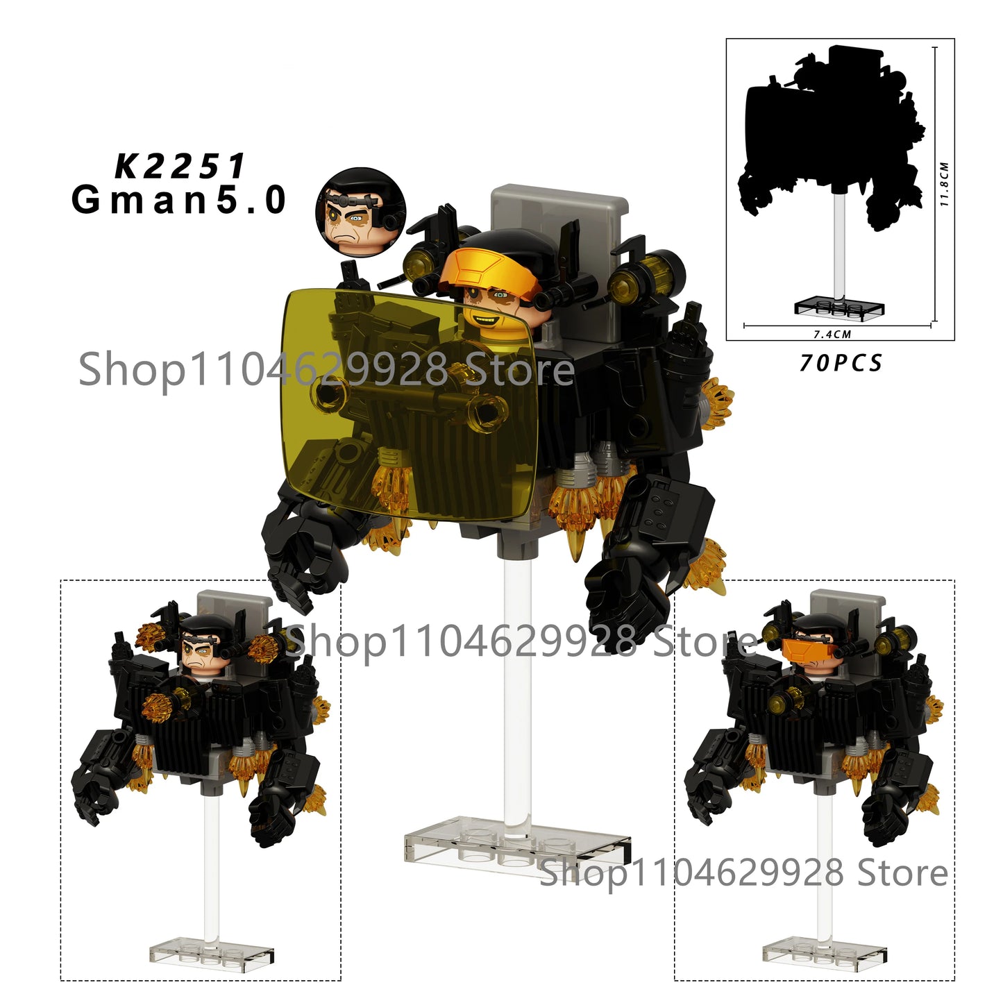 New KDL SWAT Skibidi Toilet Man Figures Anime Block Toys TvMan Titan Cameraman Speakerman Bricks Model Toy For Kid Birthday Gift - CADA BRICKS®