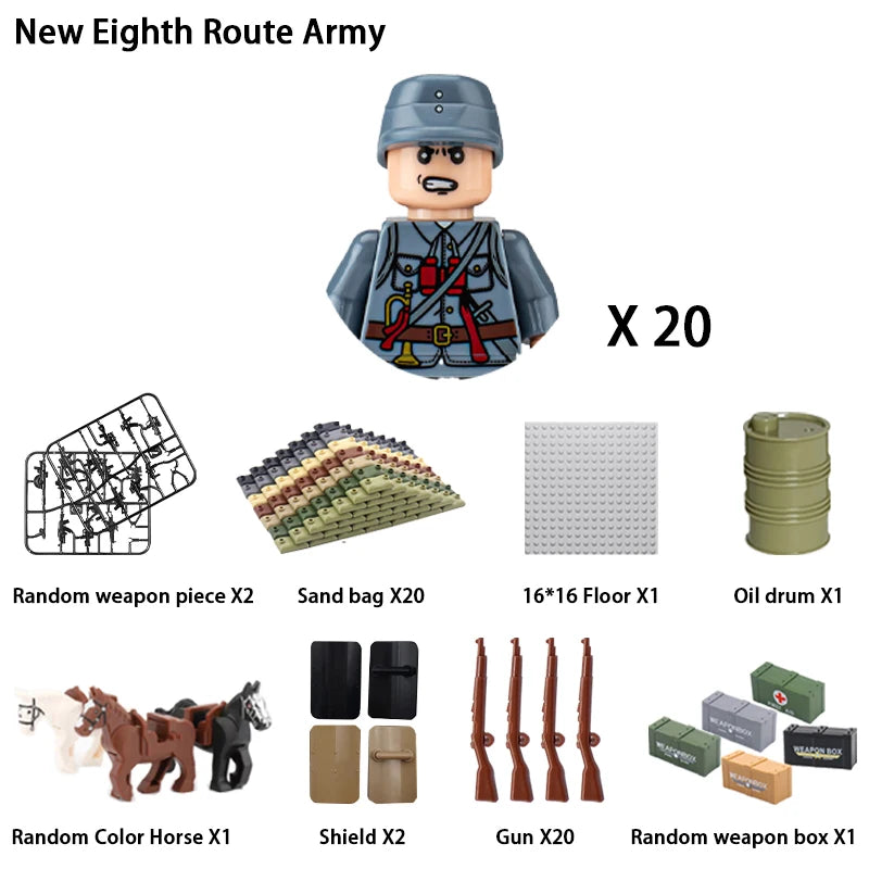 Military Building Blocks, Figures, Action Figures, Toys, Mini Dolls, Soldier Characters, Children's Toys, National Army Phalanx - CADA BRICKS®