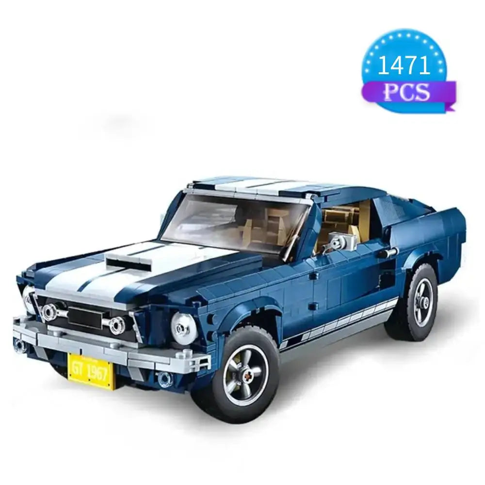 Nowy model samochodu wyścigowego Ford Mustangs, kompatybilny z klockami, zabawki DIY dla chłopców, prezenty