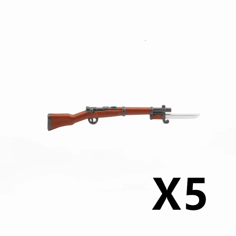 5/10 WW2 Soldier Weapons Building Block Two-color Printing Machine Rifle Submachine Sniper Guns Military Accessories Bricks C238 - CADA BRICKS®