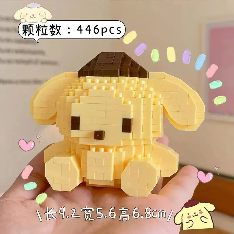KEEPPLEY Sanrio Anime Hello Kitty My Melody Cinnamoroll Pompompurin Kuromi Building Blocks Girl Kid Holiday Christmas Gift - CADA BRICKS®