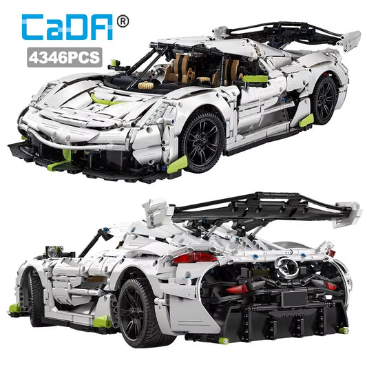 Cada 1:8 MOC 4346PCS Supercar City Racing Car Hypercar Building Blocks Sportscar Racing Vehicle Bricks Toys Children Kids Gifts - CADA BRICKS®