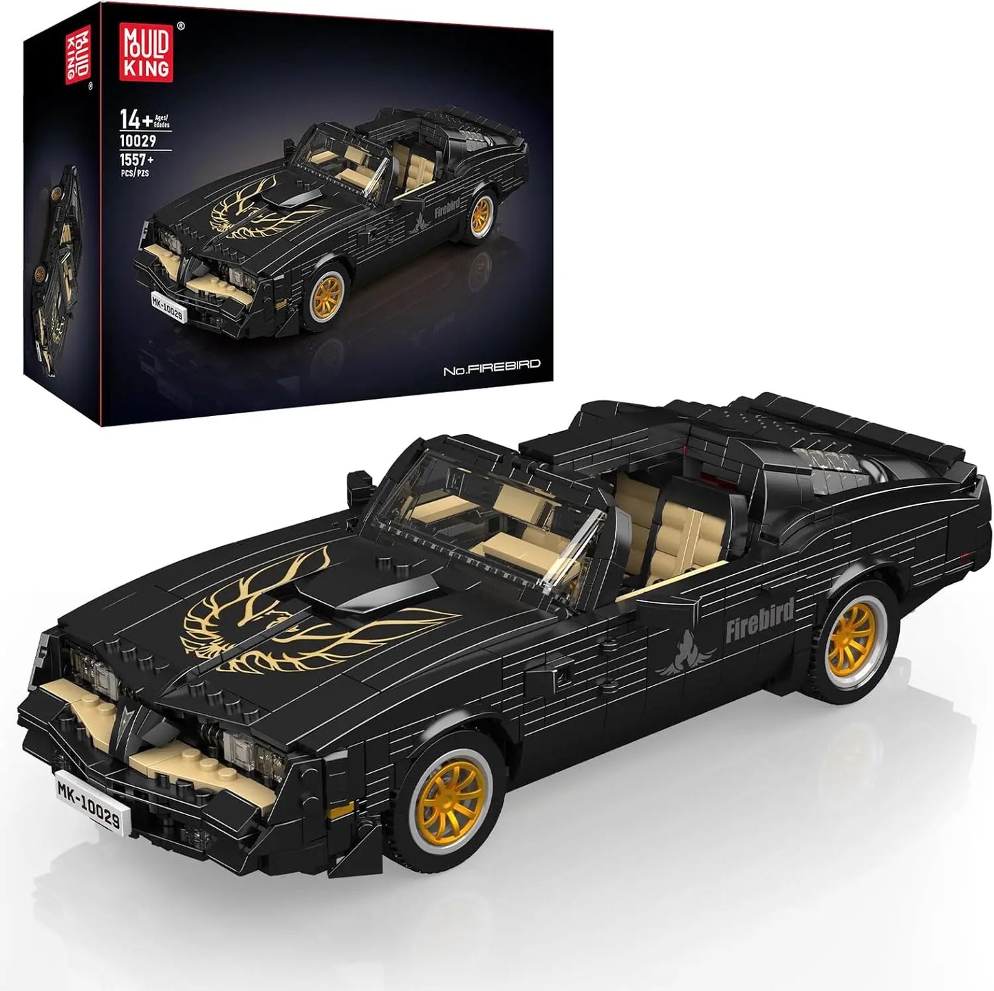 MOULD KING 10029 MOC Creative Ideal Firebird Retro American Sports Car Building Blocks Famous Car Collection Gift Toy