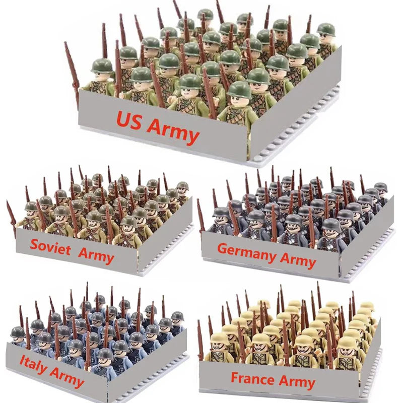 Military Building Blocks, Figures, Action Figures, Toys, Mini Dolls, Soldier Characters, Children's Toys, National Army Phalanx - CADA BRICKS®