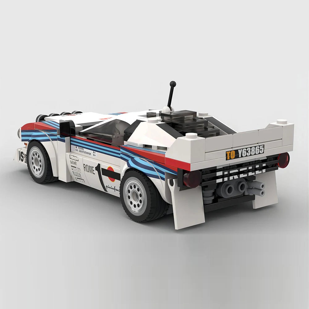 244 SZTUKI MOC Lancia Rally 037 Martini Racing - Zwycięzca Rajdu Monte Carlo 1983 Klocki DIY Klocki Zabawkowe Prezenty Noworoczne