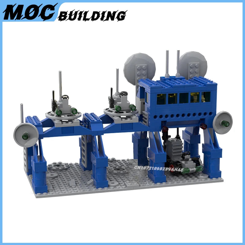 MOC Building Blocks Space Station Series Mobile Launch Control Pod Model Command Supply Base Creative Toys DIY Bricks Xmas Gifts