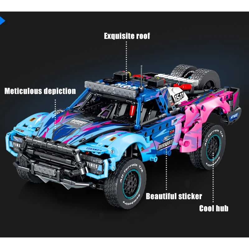 Ekspert techniczny Model samochodu sportowego terenowego Klocki budowlane Miejski mechaniczny super pojazd wyścigowy Klocki MOC Zabawki dla dzieci Prezent