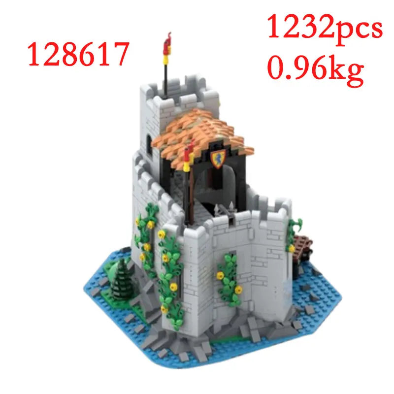 Spot MOC-134494 128617 137009 139581 itp. Średniowieczne domy budowlane Małe elementy konstrukcyjne klocki edukacyjne model zabawki