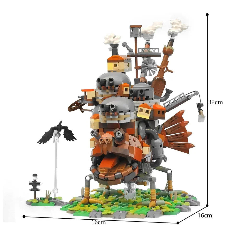 1249 Pieces Howled-Movings House Castle Building Bricks Kit Japanese Anime Hut Blocks Toys Children Fans Gifts