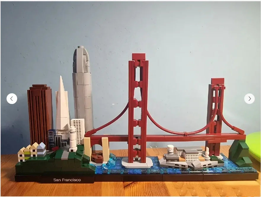 Architektura Paryż Dubaj Londyn Sydney Chicago Szanghaj Zestaw klocków Klasyczne miasto Model Zabawki dla dzieci Prezent