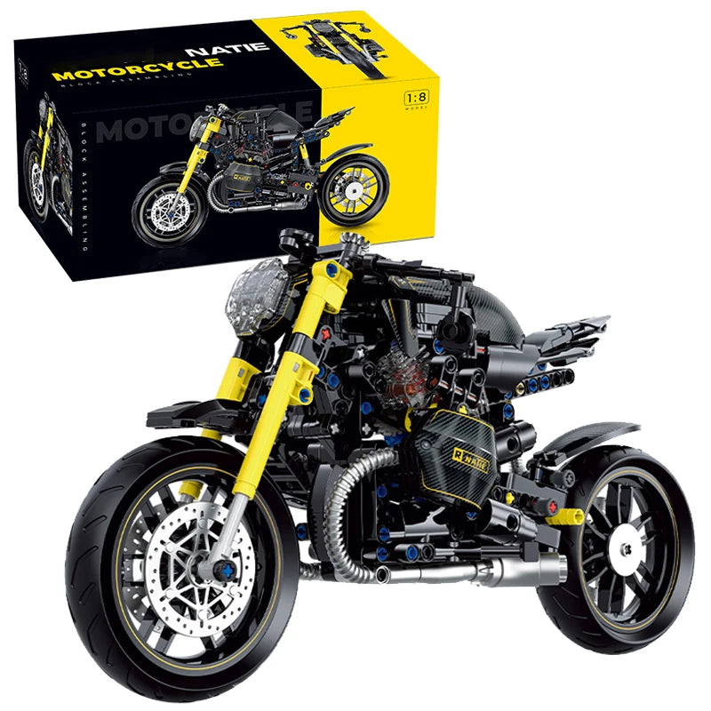 1:8 MOC Building Blocks Motorbike Model City Racing Vehicle Technical Bricks Birthday Gifts Toys for Kids Boys Children 600+pcs - CADA BRICKS®