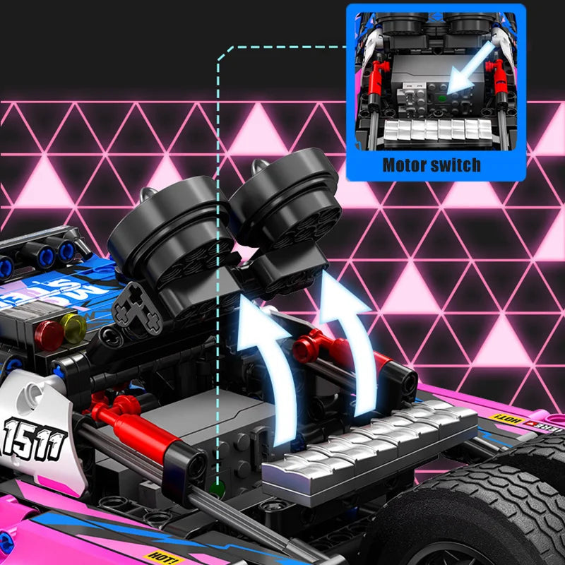 Ekspert techniczny Model samochodu sportowego terenowego Klocki budowlane Miejski mechaniczny super pojazd wyścigowy Klocki MOC Zabawki dla dzieci Prezent