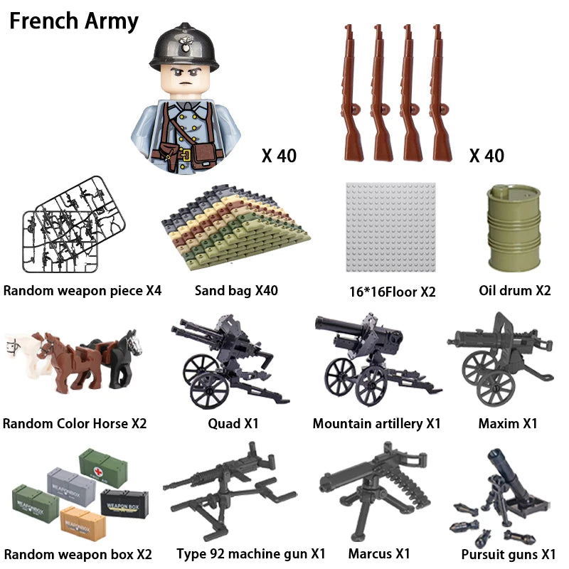 Military Building Blocks, Figures, Action Figures, Toys, Mini Dolls, Soldier Characters, Children's Toys, National Army Phalanx - CADA BRICKS®