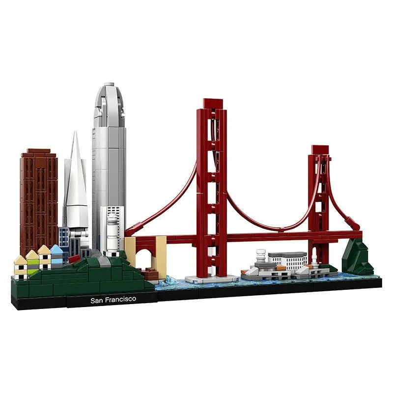Zestaw architektoniczny San Francisco Nowy Jork Pary Dubaj Panorama miasta Klocki konstrukcyjne Tokio Szanghaj Singapur Klocki konstrukcyjne