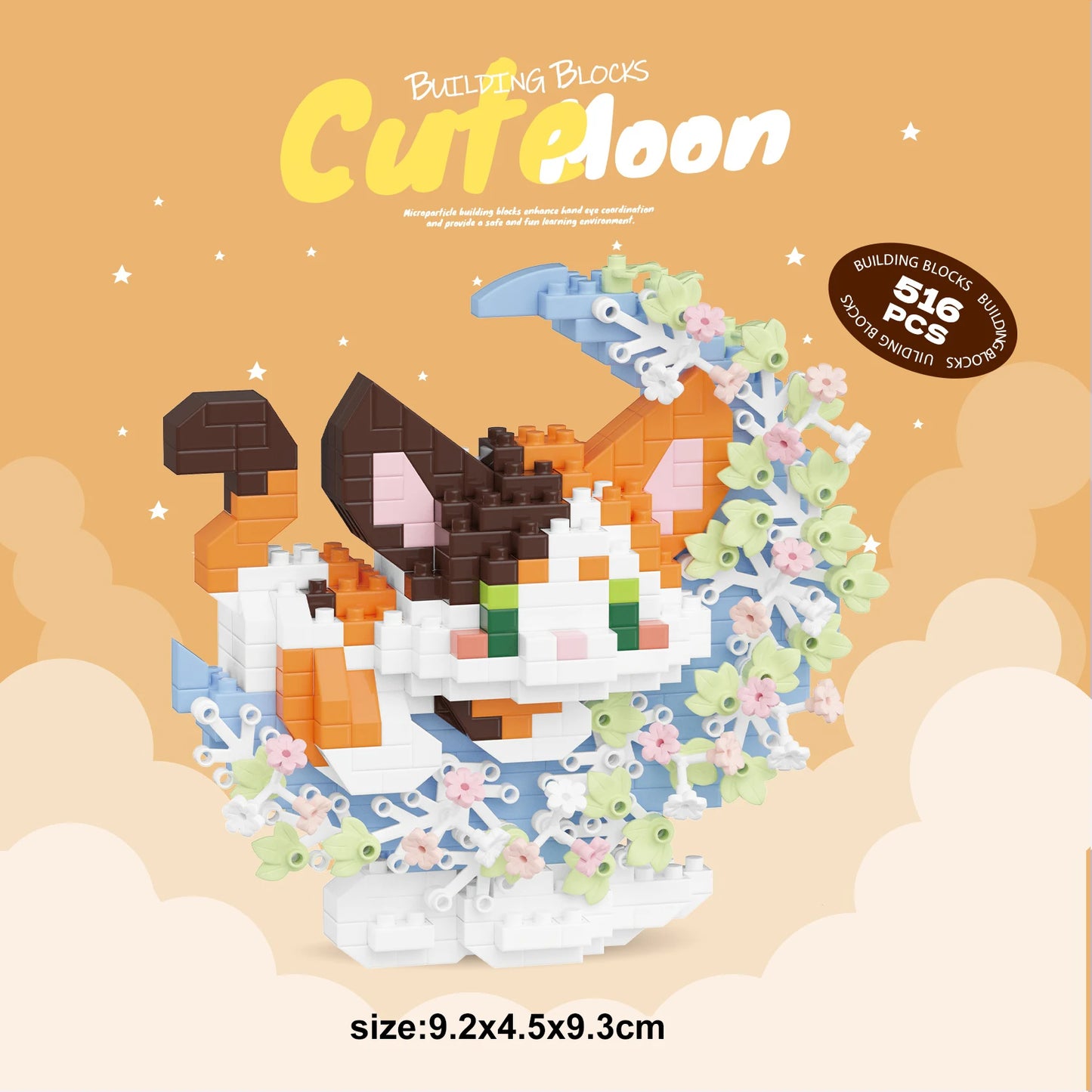 Mini Dog Cat panda raccoon Cute Pet Small Building Block Model Series Ornaments Children's Toy Christmas Birthday Gifts for Kids - CADA BRICKS®