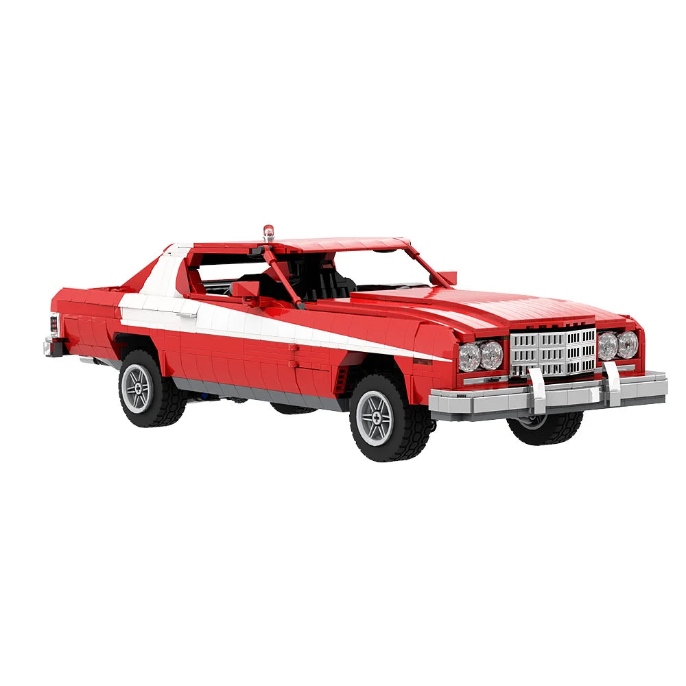 MOC Starsky & Hutch Klocki Ord Gran Torino 1975 Starsky & Hutch Klocki Model Zabawki Edukacyjne Prezent