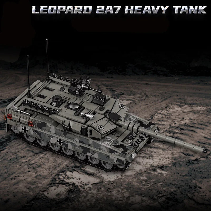 Military WW2 MOC Leopard 2A7 Army Main Battle Tank Soldiers Building Blocks Bricks M1 T90M Tank Set For Children Boys Gifts - CADA BRICKS®