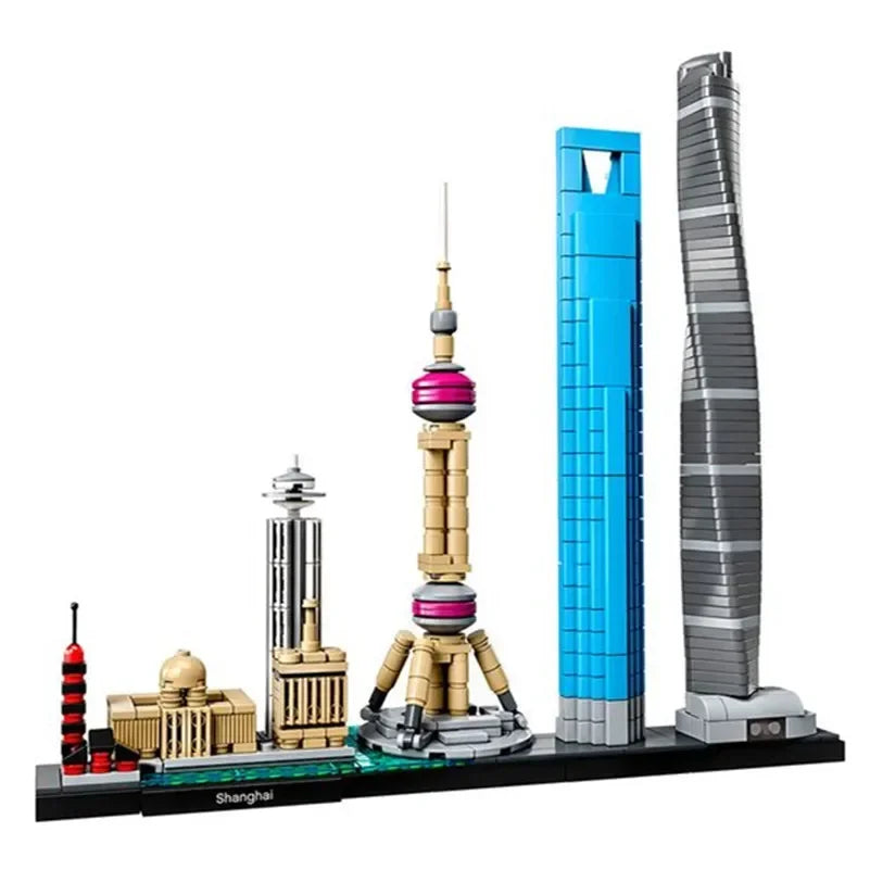 Architektura Paryż Dubaj Londyn Sydney Chicago Szanghaj Zestaw klocków Klasyczne miasto Model Zabawki dla dzieci Prezent