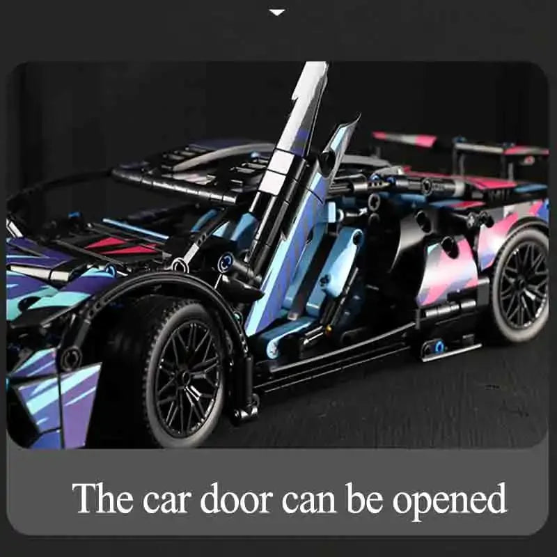 1314PCS Black Purple Lamborghinised Sian Sport Car Building Blocks Assemble Racing Vehicle Bricks Toys Birthday Gift For Kid Boy - CADA BRICKS®
