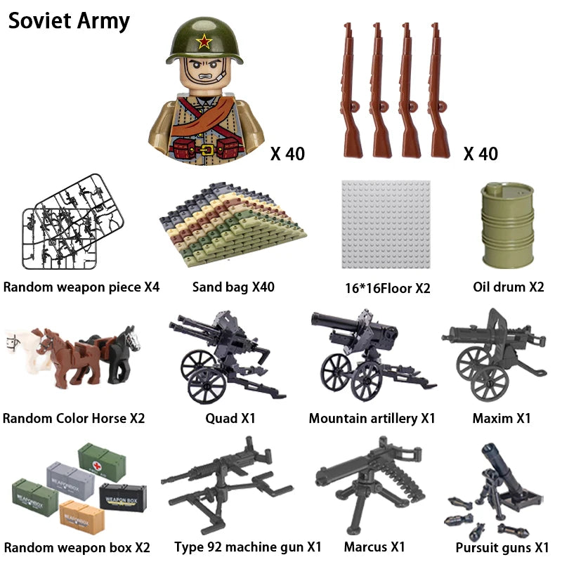 Military Building Blocks, Figures, Action Figures, Toys, Mini Dolls, Soldier Characters, Children's Toys, National Army Phalanx - CADA BRICKS®