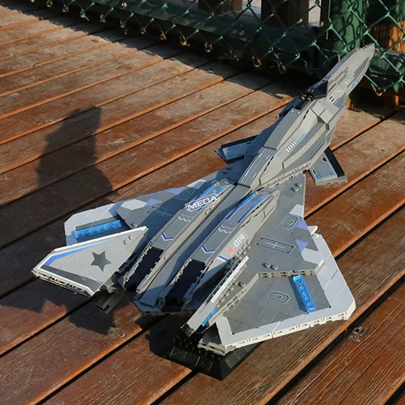 1226 Pcs F-22S Fighter Jet Building Block Set DIY Aircraft Bricks Toys Self-assemble Military Plane Model for Kids Gift 