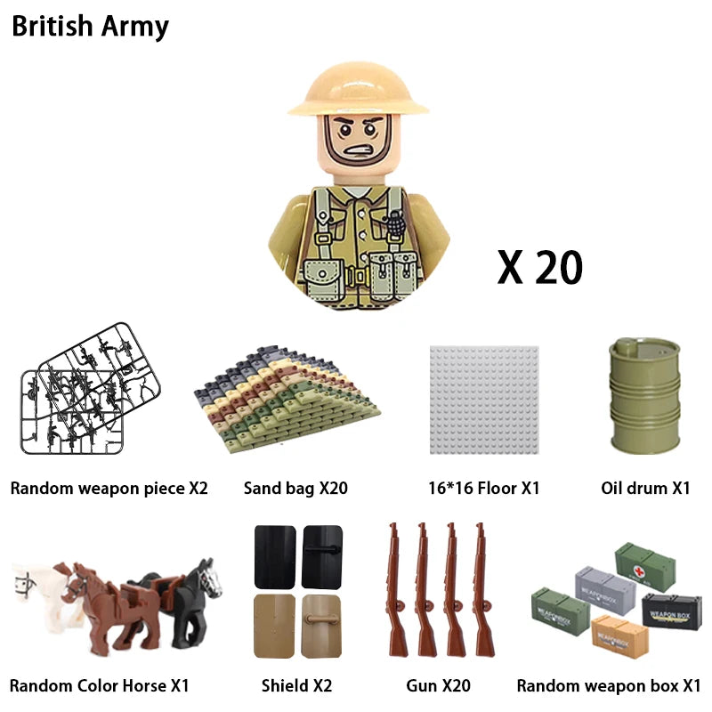 Military Building Blocks, Figures, Action Figures, Toys, Mini Dolls, Soldier Characters, Children's Toys, National Army Phalanx - CADA BRICKS®