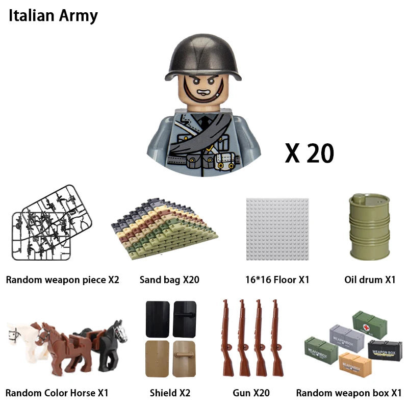 Military Building Blocks, Figures, Action Figures, Toys, Mini Dolls, Soldier Characters, Children's Toys, National Army Phalanx - CADA BRICKS®
