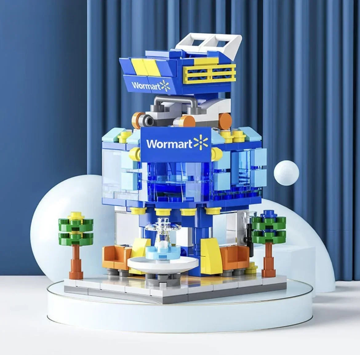 Architektura Widok ulicy Dom Klocki DIY Mini Miasto Sklep Model Zabawki Na Prezenty Świąteczne