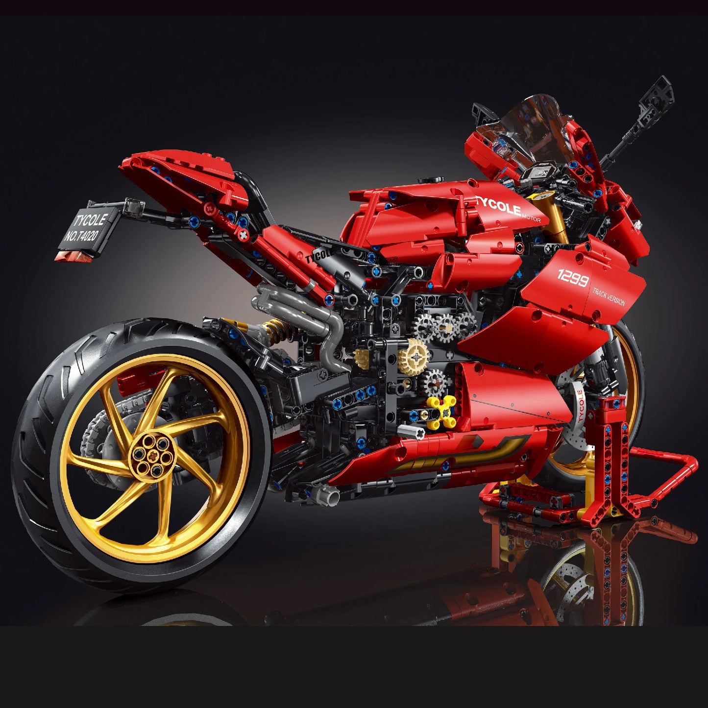High Tech 1:5 Motocykl Miejski Sportowy Szybki Wyścigowy Motor Lokomotywa Moc Modułowy Model Klocki Klocki Chłopiec Prezent Zabawka T4020