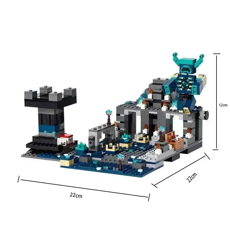 852pcs The Minecrafta Deep Dark Battle Ancient City Knight Sound Guard Village House Building Blocks For Children gifts Toys