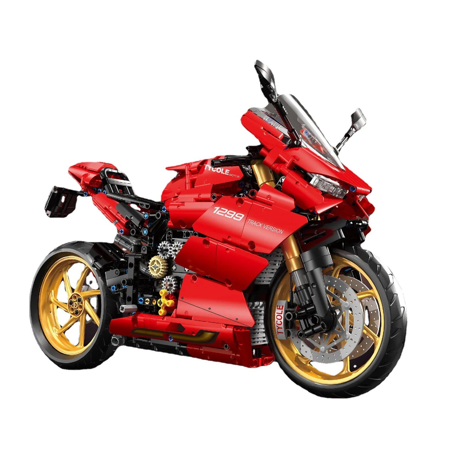 High Tech 1:5 Motocykl Miejski Sportowy Szybki Wyścigowy Motor Lokomotywa Moc Modułowy Model Klocki Klocki Chłopiec Prezent Zabawka T4020