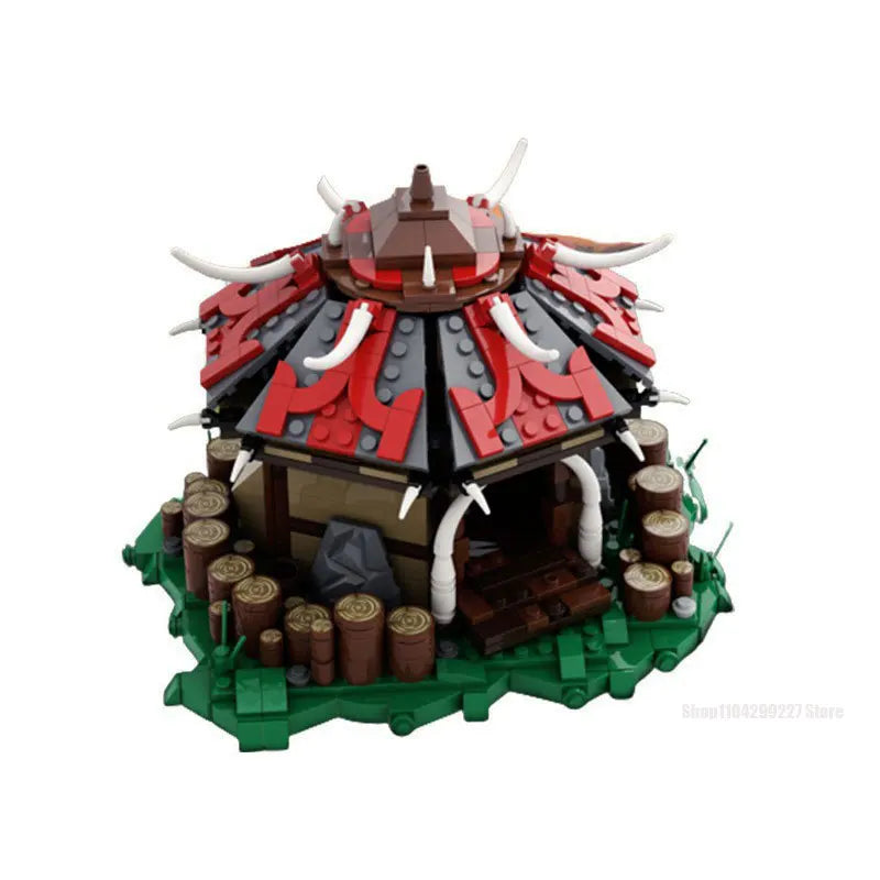 689PCS Building Blocks WOW Fantasy Orc Barracks Castle Architecture Model MOC-57406 Set Assembly Toys Christmas Gift