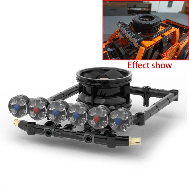 MOC 42126 F-150 Raptor Car Trailer Technical Hitch Crane Platform Hardtop Bumper Roofrack Building Blocks DIY Bricks Toy Gifts - CADA BRICKS®